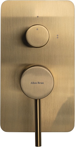 Allen Brau Смеситель для ванны Priority 5.31011-GB (с внутренней частью, 2 выхода) золото – картинка-5